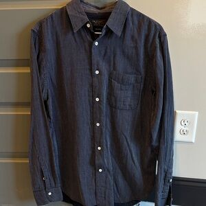 rag & bone Dark Blue Pinstripe Button Down Shirt